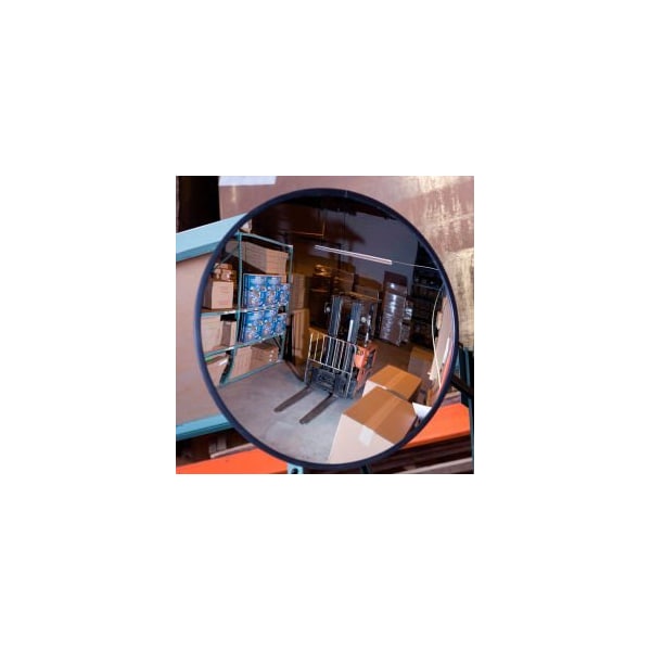 Round Acrylic Convex Mirror, Outdoor, 12" Dia., 160 Degree Viewing Angle